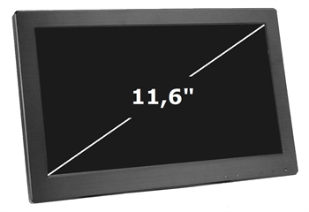 11,6" skærm med HDMI, VGA og BNC
